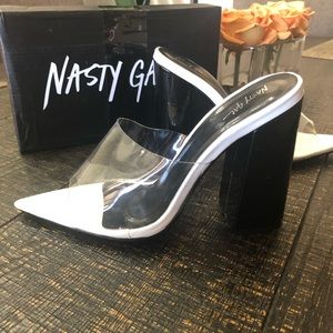 Clear sandals mules translucent